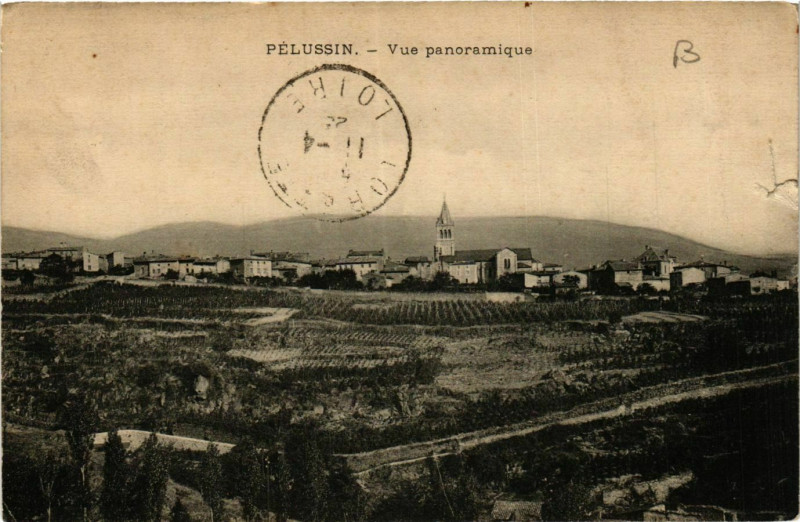 Carte postale ancienne Pelussin- Vue panoramique à Pélussin