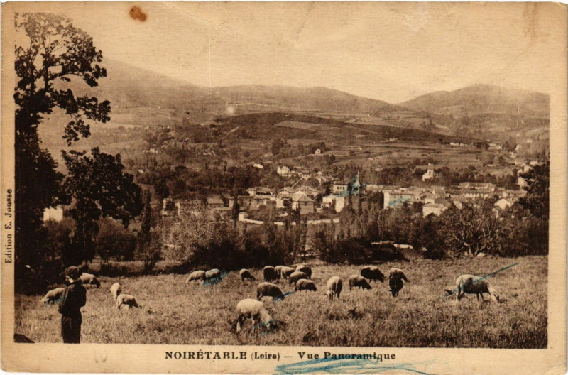 Carte postale ancienne Noiretable- Vue panoramique à Noirétable