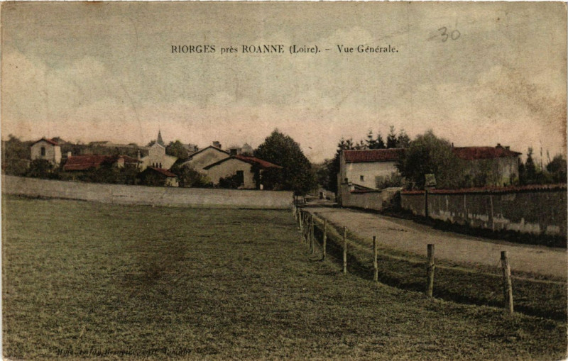Carte postale ancienne Riorges- Vue generale à Riorges