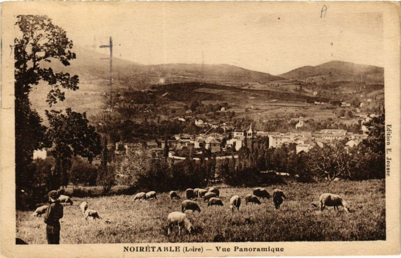 Carte postale ancienne Noiretable- Vue panoramique à Noirétable