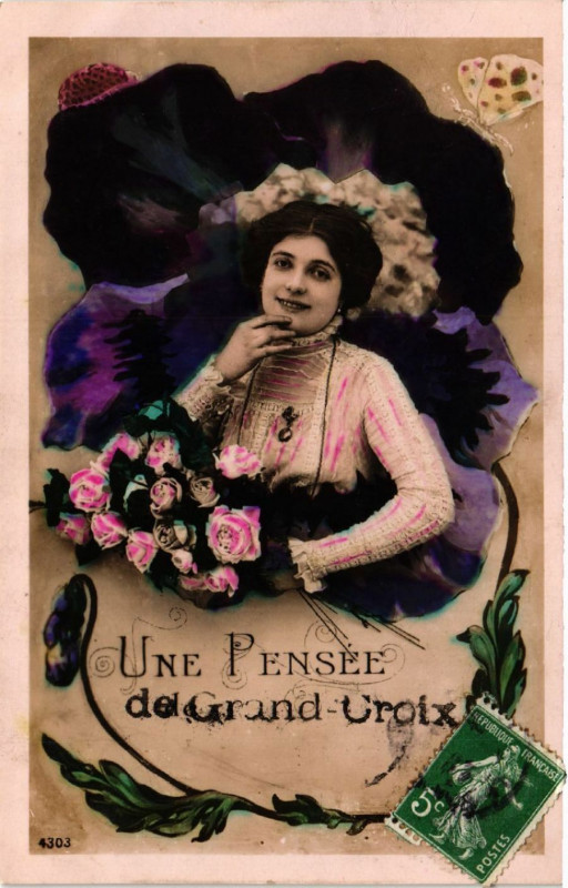 Carte postale ancienne Une Pensée de Grand-Croix