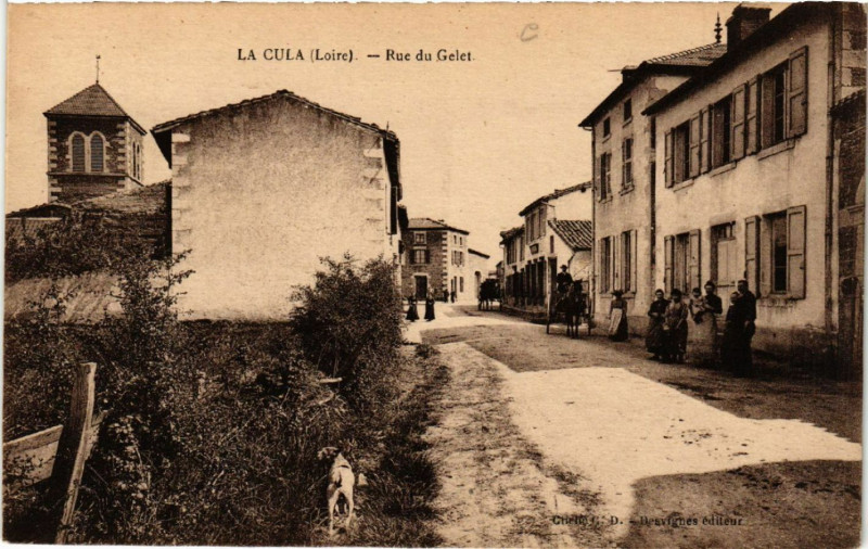 Carte postale ancienne La Cula - Rue du Gelet