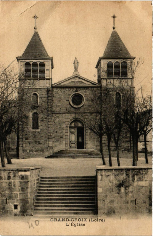 Carte postale ancienne Grand-Croix - L'Eglise