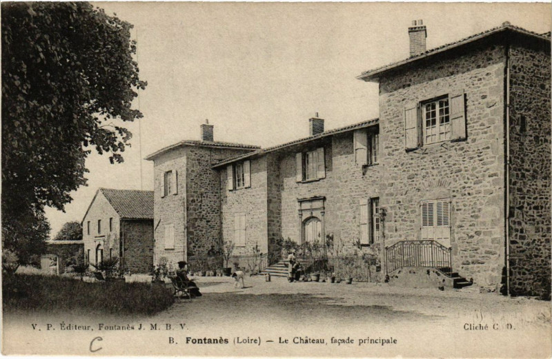Carte postale ancienne Fontanes - Le Chateau facade principale à Fontanès