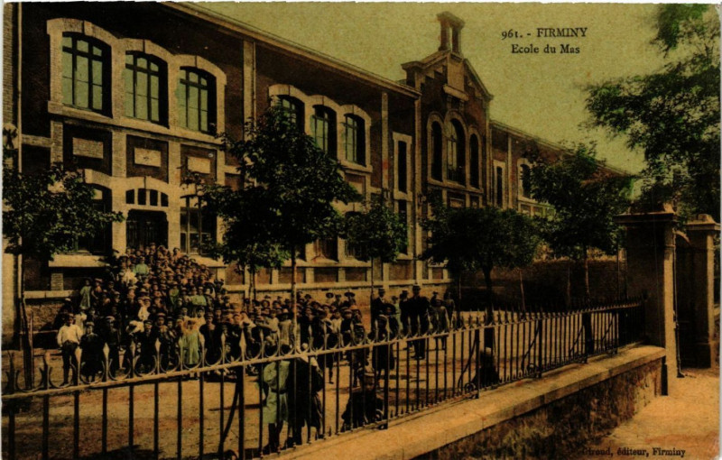 Carte postale ancienne Firminy - Ecole de Mas à Firminy