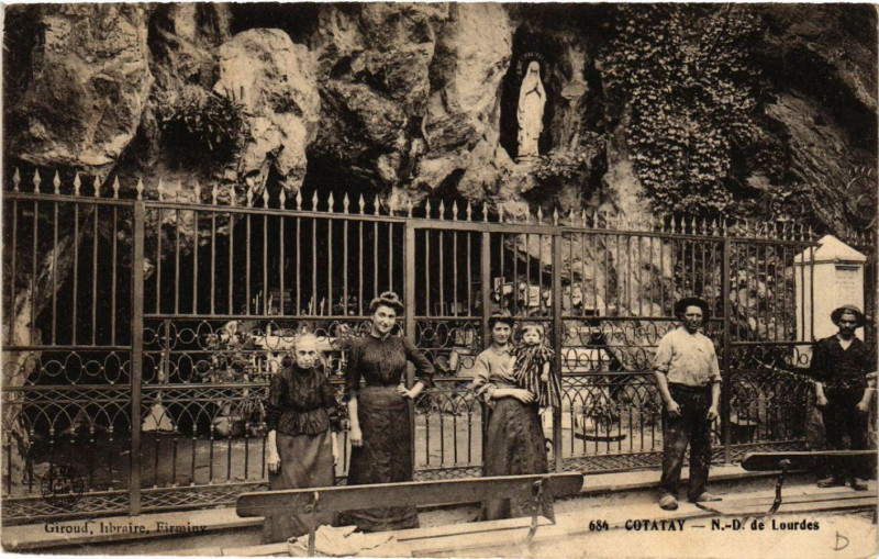 Carte postale ancienne Cotatay - N.-D. de Lourdes