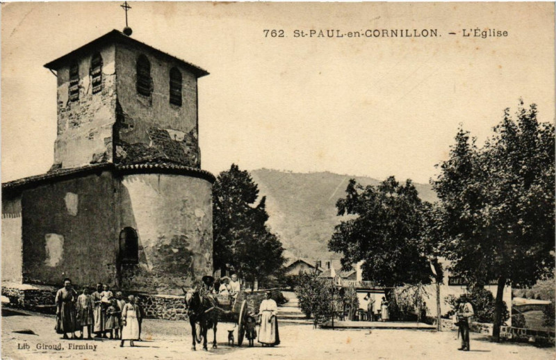 Carte postale ancienne Saint-Paul-en-Cornillon - L'Eglise à Saint-Paul-en-Cornillon
