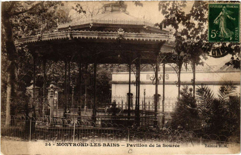 Carte postale ancienne Montrond-les-Bains - Pavillon de la Source à Montrond-les-Bains