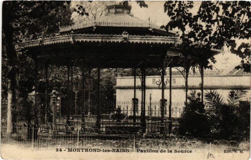 Carte postale ancienne Montrond-les-Bains - Pavillon de la Source à Montrond-les-Bains