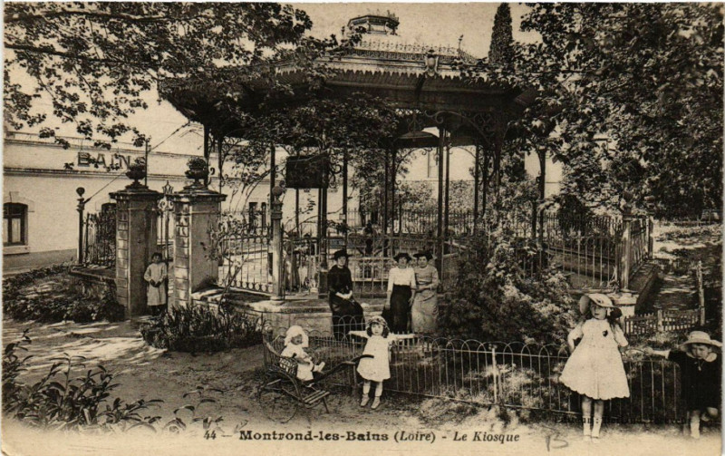 Carte postale ancienne Montrond-les-Bains - Le Kiosque à Montrond-les-Bains