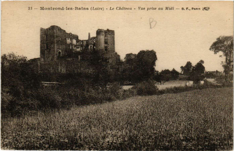 Carte postale ancienne Montrond-les-Bains - Le Chateau - Vue prise au Midi à Montrond-les-Bains