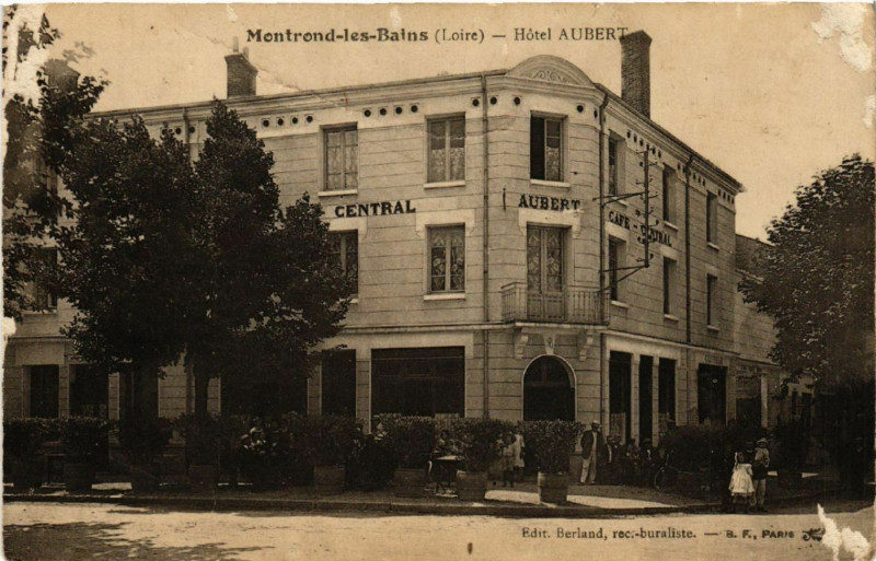 Carte postale ancienne Montrond-les-Bains - Hotel Aubert à Montrond-les-Bains