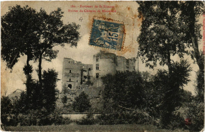 Carte postale ancienne Ruines du Château de Montrond à Montrond-les-Bains
