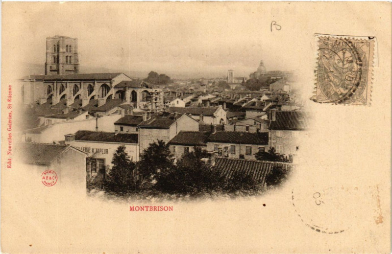 Carte postale ancienne Montbrison - Vue générale à Montbrison