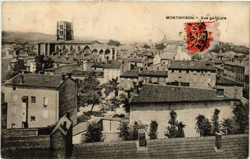 Carte postale ancienne Montbrison - Vue générale à Montbrison
