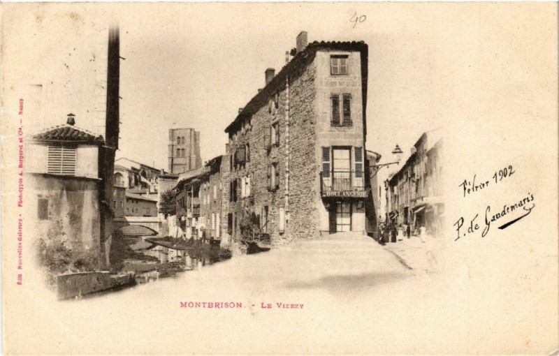 Carte postale ancienne Montbrison - La Vizezy à Montbrison