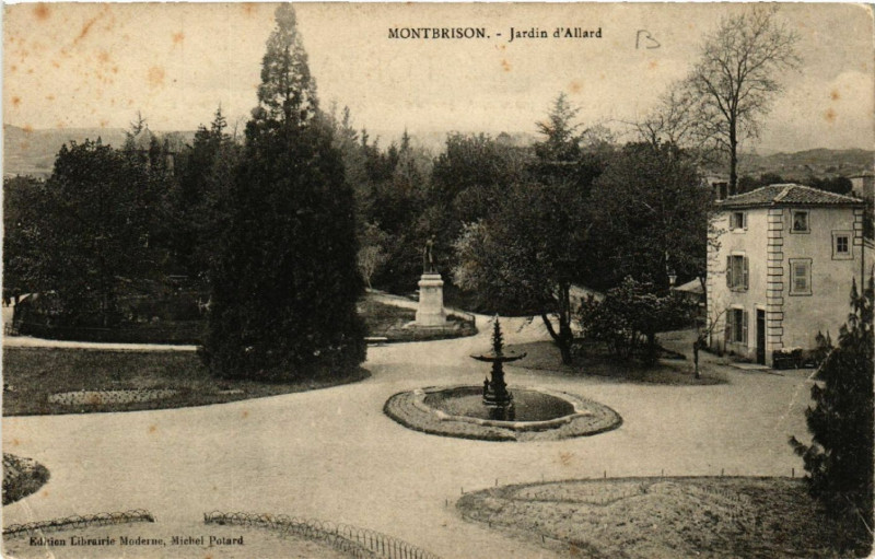 Carte postale ancienne Montbrison - Jardin d'Allard à Montbrison