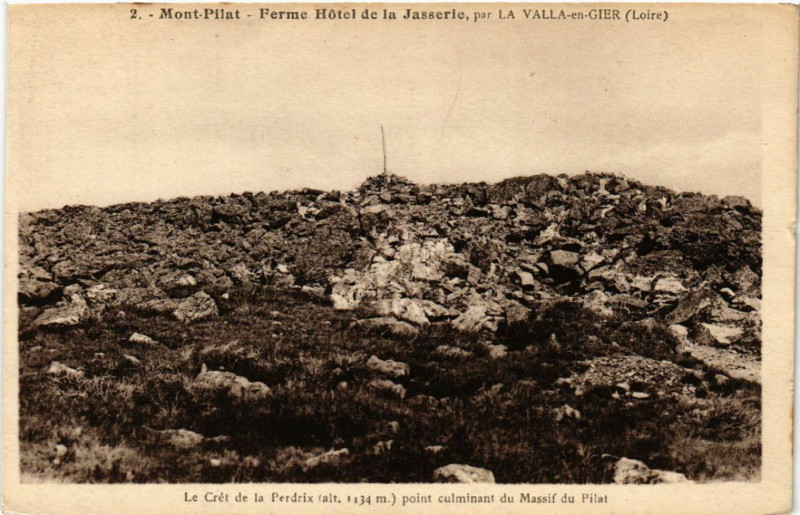 Carte postale ancienne Mont-Pilat - La Cret de la Perdrix