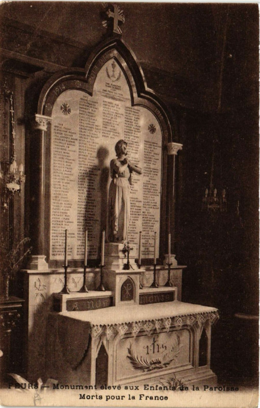 Carte postale ancienne Monument élevé aux Enfants de la Paroisse - Morts pour la France