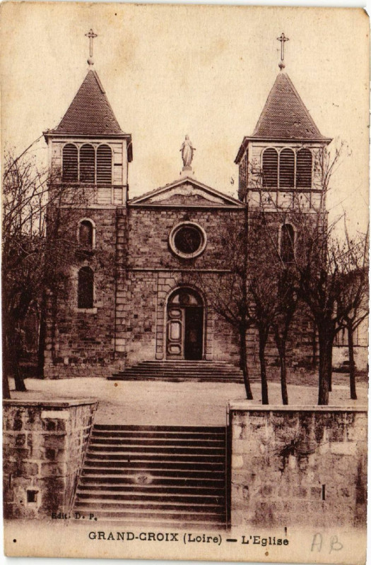 Carte postale ancienne Grand-Croix - L'Eglise