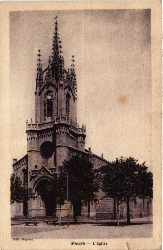 Carte postale ancienne Feurs - L'Eglise à Feurs