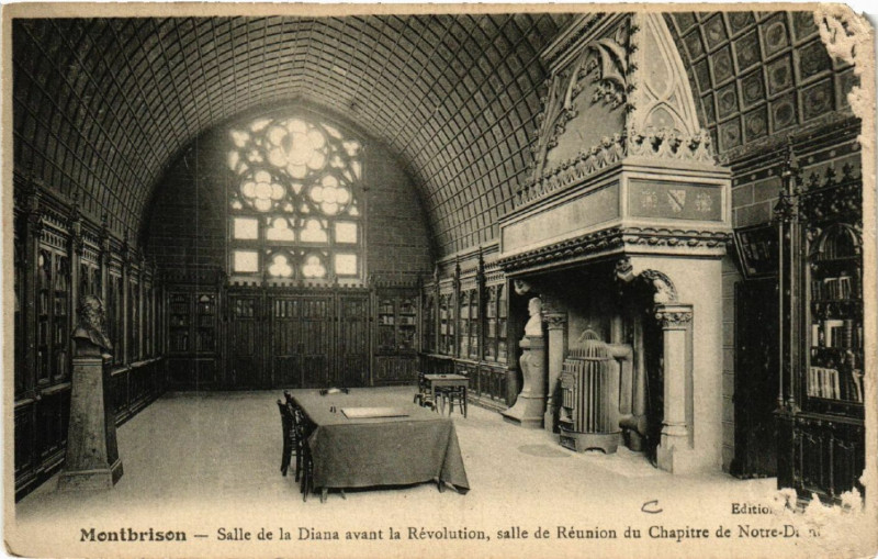 Carte postale ancienne Montbrison - Salle de la Diana avant la Révolution salle de .. à Montbrison
