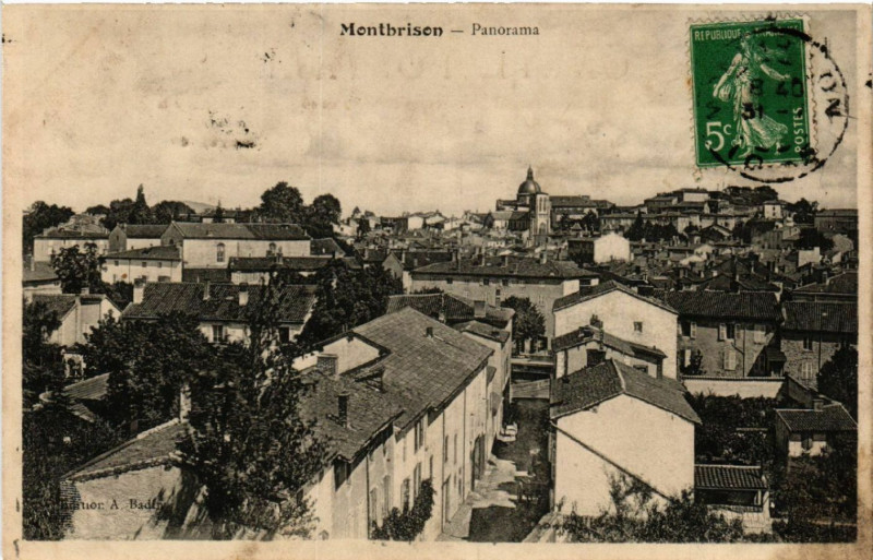 Carte postale ancienne Montbrison - Panorama à Montbrison