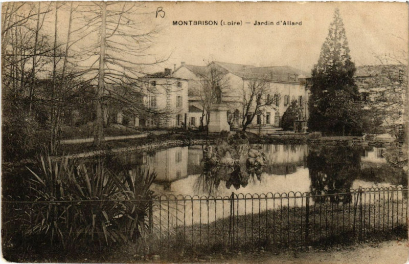 Carte postale ancienne Montbrison - Jardin d'Allard à Montbrison