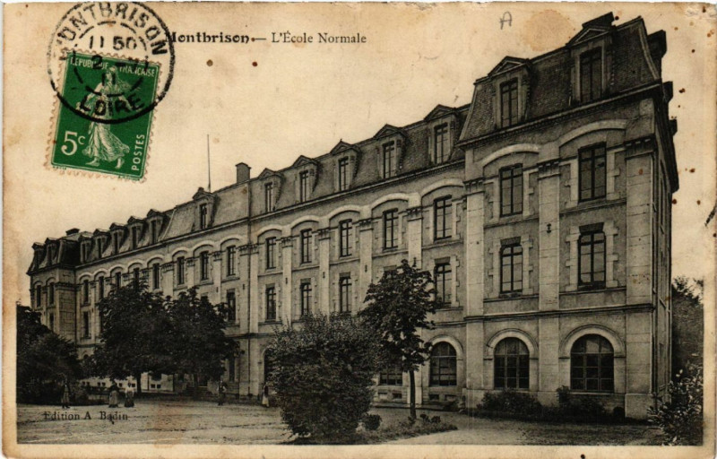 Carte postale ancienne Montbrison - L'Ecole Normale à Montbrison