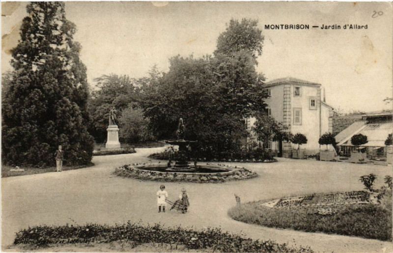 Carte postale ancienne Montbrison - Jardin d'Allard à Montbrison