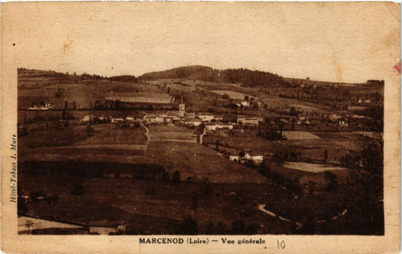 Carte postale ancienne Marcenod - Vue générale à Marcenod
