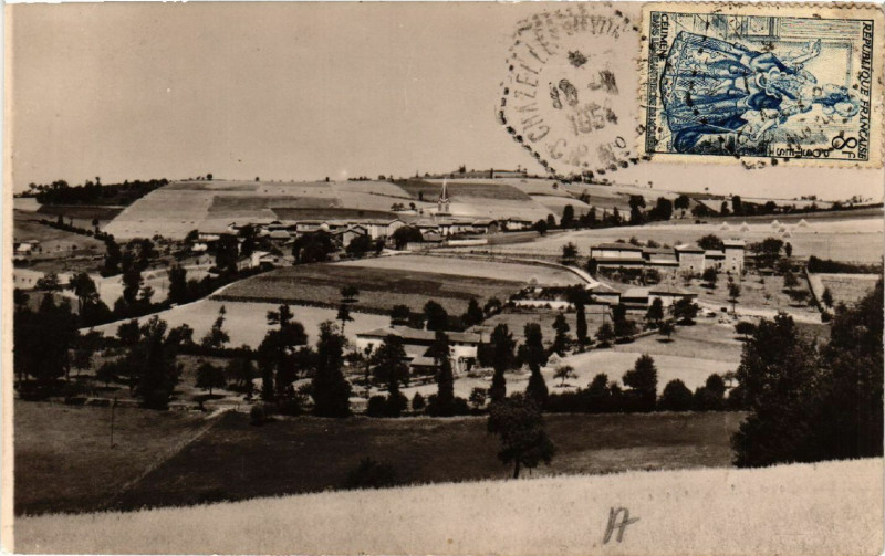 Carte postale ancienne Marcenod - Le bourg et La Combe à Marcenod