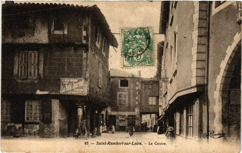 Carte postale ancienne Saint-Rambert-sur-Loire - La Centre