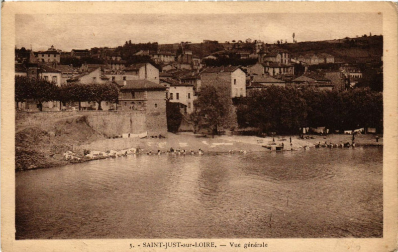 Carte postale ancienne Saint-Just-sur-Loire - Vue générale