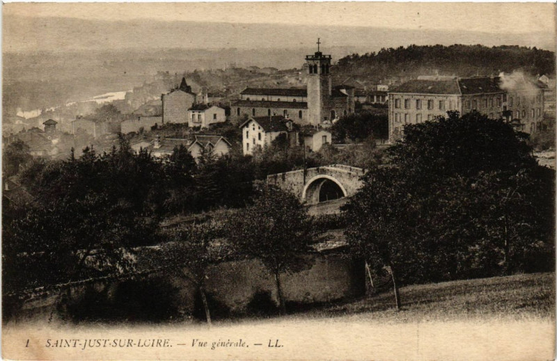 Carte postale ancienne Saint-Just-sur-Loire - Vue générale