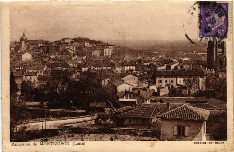 Carte postale ancienne Panorama de Montbrison à Montbrison