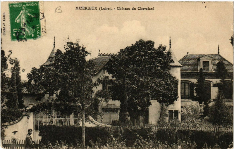 Carte postale ancienne Mizerieux - Chateau de Chevalard à Mizérieux