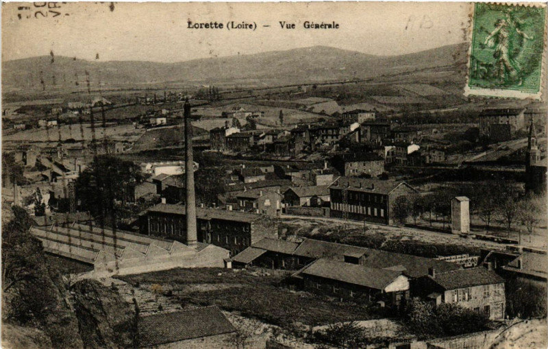 Carte postale ancienne Lorette - Vue Générale à Lorette