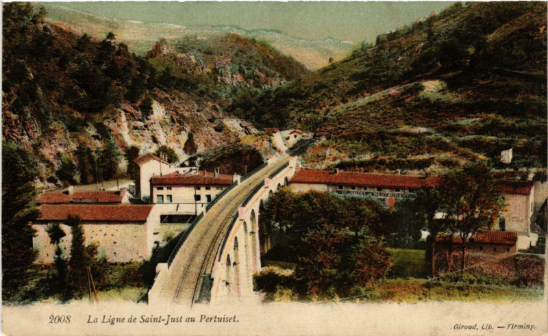 Carte postale ancienne La Ligne de Saint-Just au Pertuiset