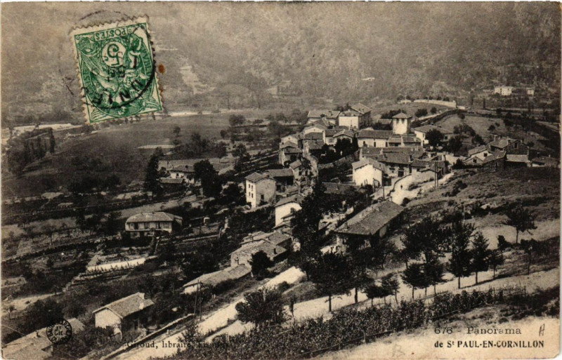 Carte postale ancienne Panorama de Saint-Paul-en-Cornillon à Saint-Paul-en-Cornillon
