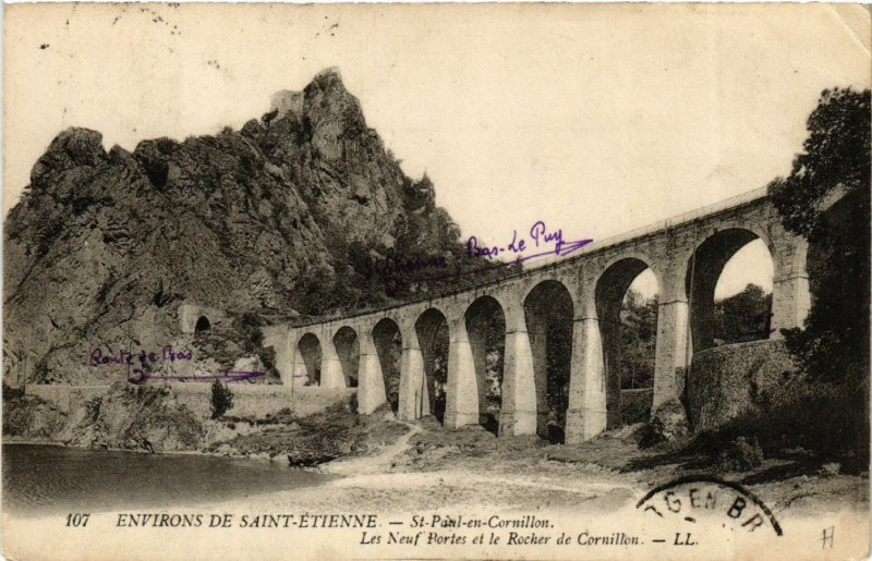 Carte postale ancienne Environs de Saint-Etienne - Saint-Paul-en-Cornillon - Les Neuf Portes à Saint-Étienne