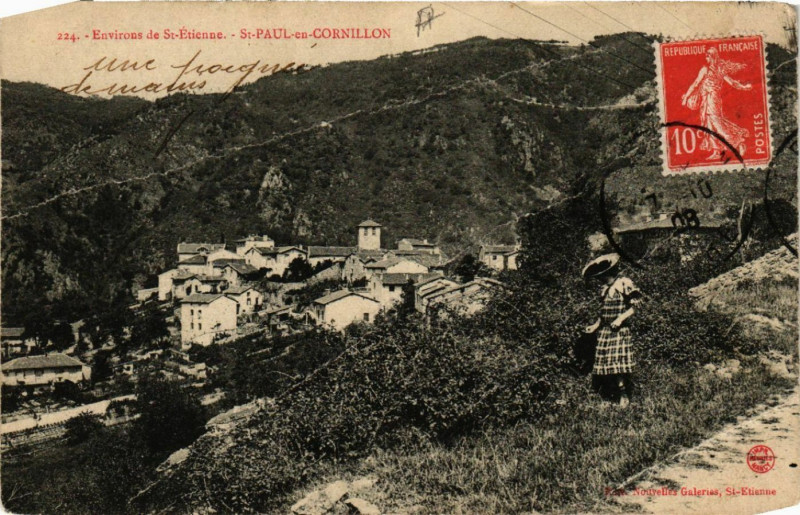 Carte postale ancienne Environs de Saint-Etienne - Saint-Paul-en-Cornillon à Saint-Étienne