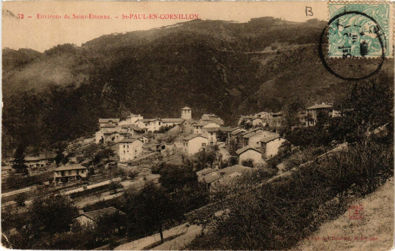 Carte postale ancienne Environs de Saint-Etienne - Saint-Paul-en-Cornillon à Saint-Étienne
