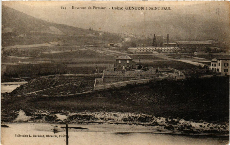 Carte postale ancienne Environs de Firminy - Usine Genton a St-Paul à Firminy