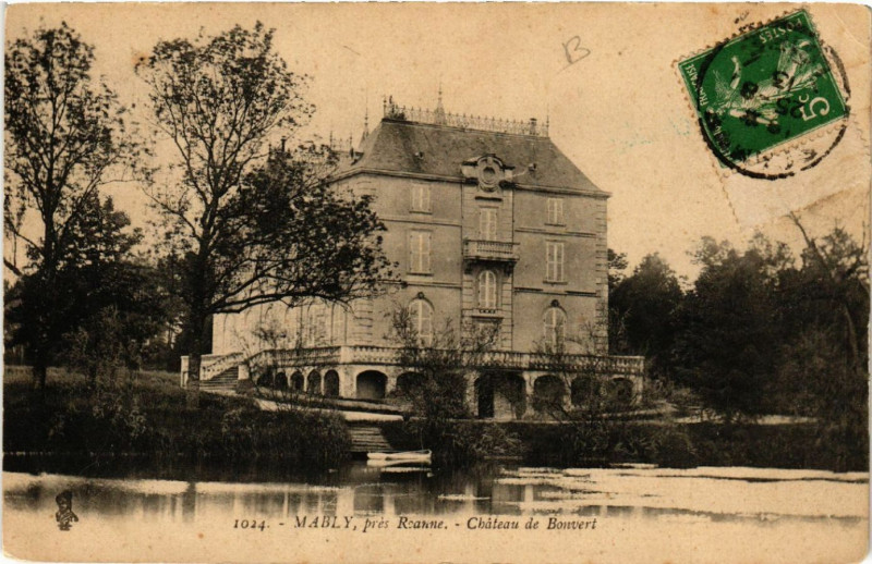 Carte postale ancienne Mably pres Roanne - Chateau de Bonvert à Mably