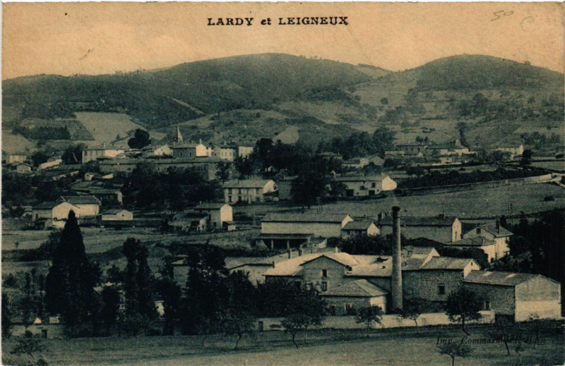 Carte postale ancienne Lardy et Leigneux à Leigneux