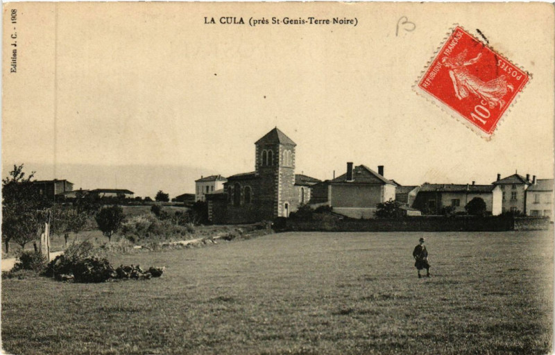 Carte postale ancienne La Cula (prés Saint-Genis-Terre-Noire)