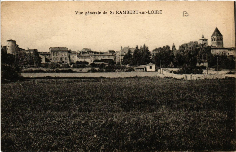 Carte postale ancienne Vue générale de Saint-Rambert-sur-Loire