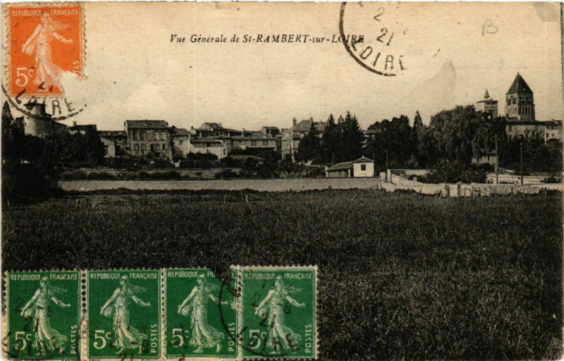 Carte postale ancienne Vue Générale de Saint-Rambert-sur-Loire