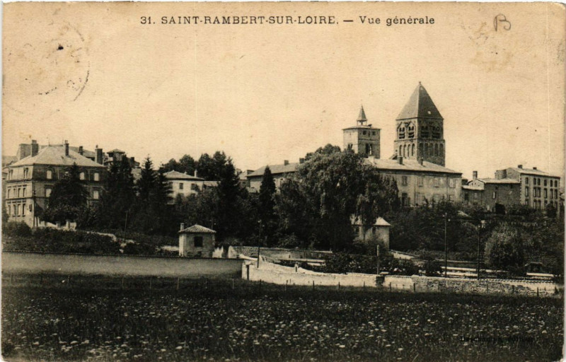 Carte postale ancienne Saint-Rambert-sur-Loire - Vue générale